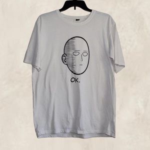 One Punch Man Anime “OK.” White T-shirt